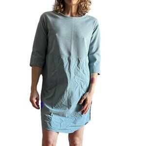 Cos Sz S Baby Blue Bi Material Relaxed Dress